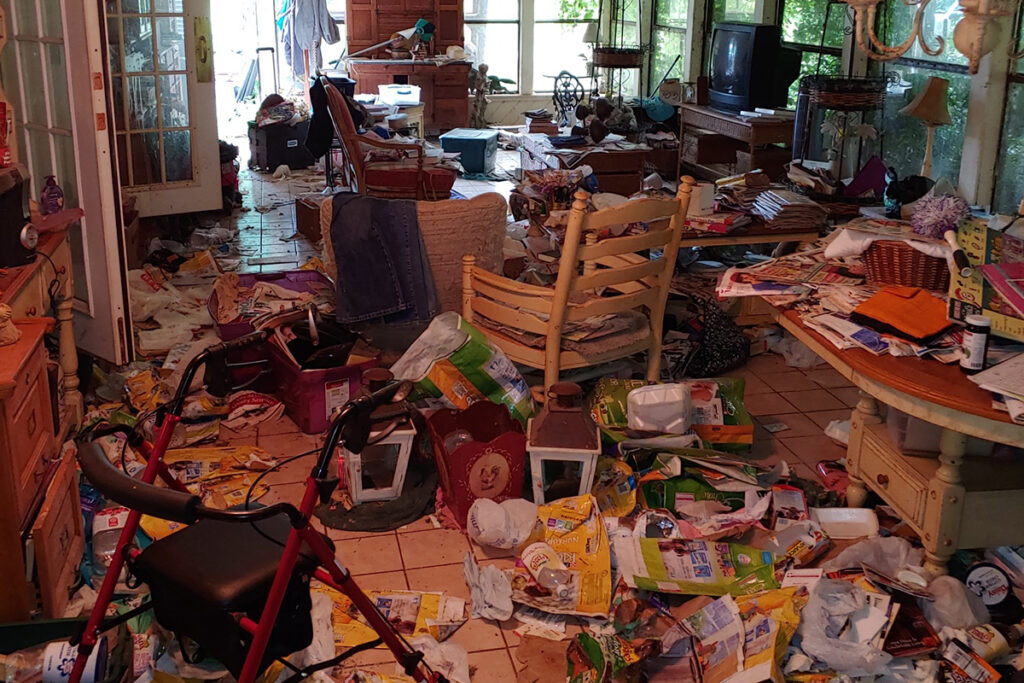 hoarded house
