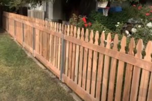 a wooden fence