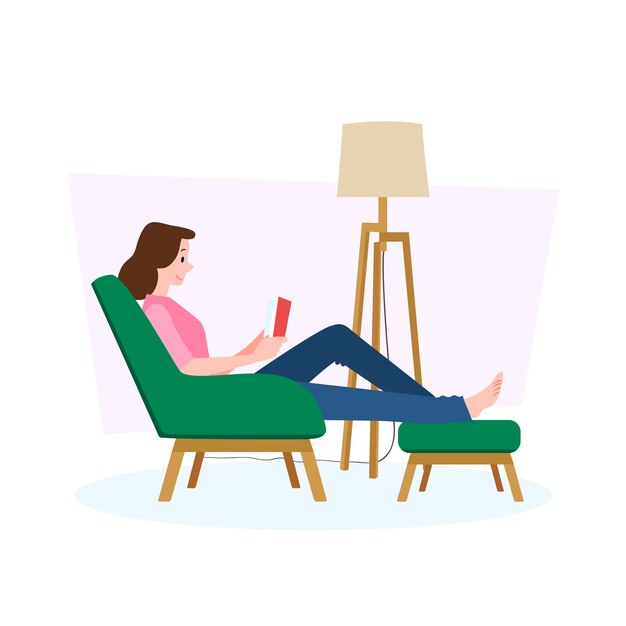 lady relaxing at home